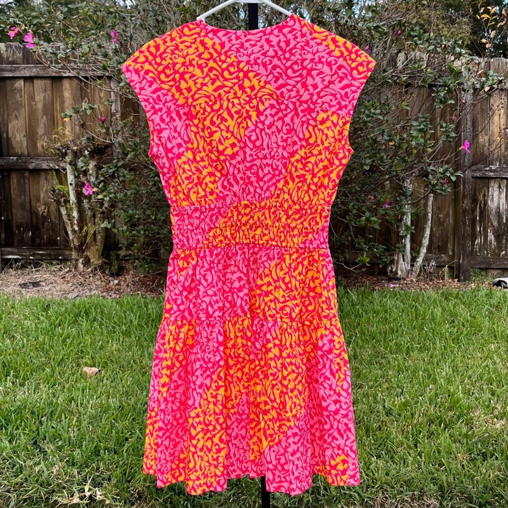 NWT Derek Lam 10 Crosby Tora Printed Dress in Pink Marigold Size 0 - Picture 4 of 11
